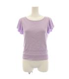 トッカ TOCCA 26SS PIXIE MAGIC ニット カットソー 半袖 フリルスリーブ M 紫 パープル KRTOLM0435 /HN
