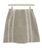 ファーファー furfur 23AW ツイードフリルミニスカート 台形 スカート F グレー /☆G