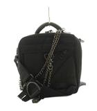 ヨウジヤマモト YOHJI YAMAMOTO PORTER 吉田カバン 85周年 バニティバッグ ショルダーバッグ チェーン装飾 黒 ブラック /KU