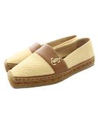 ジミーチュウ JIMMY CHOO Dru エスパドリーユ スリッポン スクエアトゥ ラフィア 35 ベージュ /KU