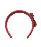 サルヴァトーレフェラガモ Salvatore Ferragamo ヴァラリボン カチューシャ ヘアアクセサリー 赤 ボルドー /YM ■OH