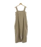 エヴァムエヴァ evam eva コットンリネンサロペット cotton linen salopette オールインワン オーバーオール 麻 リネン 2 グレー V231T923 /HN