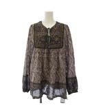 アパルトモン ドゥーズィエムクラス L'Appartement DEUXIEME CLASSE 25SS Indian Cotton Blouse シャツ ブラウス 長袖 総柄 F 青 25050570003610 /BM