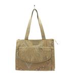 エトロ ETRO ハンドバッグ ペイズリー柄 ナイロン ベージュ /KU