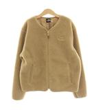 ザノースフェイス THE NORTH FACE フリースジャケット ブルゾン ノーカラー ボア ジップアップ XS 80 ベージュ NJ4FQ85A /HN