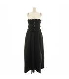 ルシェルブルー LE CIEL BLEU シャーンドボディスキャミドレス Shirred Bodice Cami Dress キャミワンピース ロング ギャザー 38 黒 ブラック 白 ホワイト 28S65606 /YT