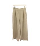 フォクシー FOXEY フレアパンツ ウール ワイド 40 ベージュ 無地 39913 /YM