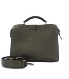 フェンディ FENDI ピーカブーアイシーユー ハンドバッグ ショルダーバッグ 2WAY レザー メタリックグレー /KH ■OH