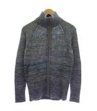 エディーバウアー EDDIE BAUER ニット ジップアップ ハイネック 長袖 XS 青 パープル /☆G