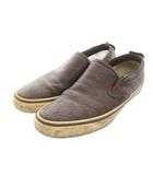 グッチ GUCCI スリッポン スニーカー ローカット シューズ GG柄 レザー 9 茶色 ブラウン 147521 /YM