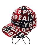 パーリーゲイツ PEARLY GATES バッファローチェック柄 フラットブリム キャップ ゴルフキャップ 帽子 FR 赤 レッド 053-1287008 /TK