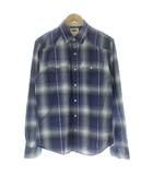 リーバイス Levi's シャツ チェック柄 長袖 M 青 ブルー /GG