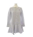 ポロ ラルフローレン POLO RALPH LAUREN 子供服 ワンピース 長袖 ミニ丈 ボーダー 16 白 青 313637275 /GG