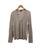 ニットカーディガン 長袖 コットン L ベージュ 0176052 /AN