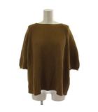 マックスマーラ ウィークエンドライン MAX MARA WEEKEND LINE ニット カットソー 五分袖 ラウンドネック L 茶 ブラウン 536618896700 /GG