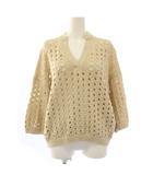マックスマーラ MAX MARA ニットスキッパー カットソー 七分袖 M ベージュ 2411361122 /BM