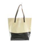 マルニ MARNI PVC ショッピングバッグ トートバッグ 白 黒 /YM