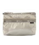 レスポートサック LesportSAC アメリ Ameri コスメティッククラッチ ポーチ シルバーカラー /YM