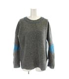 ランバン LANVIN ニット セーター ウール 38 グレー 青 ブルー ラウンドネック 長袖 2905835 /AP