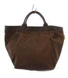 エンダースキーマ Hender Scheme Scheme 2tuck tote M トートバッグ ハンドバッグ ナイロン レザー 茶 /BM