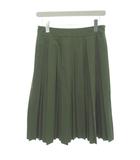 22AW COTTON POLYESTER SKIRT プリーツスカート ひざ丈 2 カーキ 578-3132003 /HN