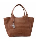 エンポリオアルマーニ EMPORIO ARMANI BORSA SHOPPING トートバッグ ポーチ チャーム付き 茶 ブラウン EW001009 /TK