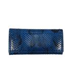 グッチ GUCCI 長財布 二つ折り 小銭入れ パイソンレザー 青 ブルー 274419 /AN ■OH