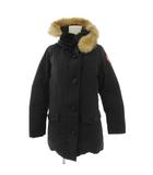 BRONTE PARKA ダウンコート ロング ジップアップ フード ファー XS 黒 2603JL /BM