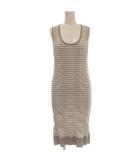 メゾンマルジェラ 1 Maison Margiela 1 ノースリーブ ワンピース ひざ丈 ボーダー柄 S グレー S31CT0539 /☆G