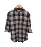 ディーゼル DIESEL ワイシャツ 黒 ブラック チェック柄 長袖 /LP