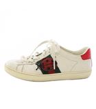 グッチ GUCCI ACE エース シェリーライン スニーカー 刺繍 35 白 ホワイト 431920 /TK