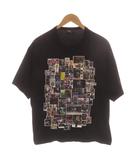 カラー kolor 25SS コラージュプリント Tシャツ カットソー 2 黒 ブラック 半袖 クルーネック SCM-T12209 /YM