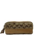 コーチ COACH シグネチャー ポーチ 小物入れ キャンバス レザー ベージュ E0868-41700 /GG