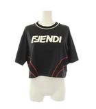 Tシャツ カットソー 半袖 ロゴ メッシュ XS 黒 ブラック FAF318 /AN