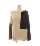 マックスマーラ MAX MARA ニット セーター 長袖 S アイボリー 黒 茶 /YM