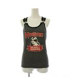ヒステリックグラマー HYSTERIC GLAMOUR タンクトップ ボーダー柄 プリント F 黒 グレー 01251CR01 /BM