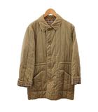 アクアスキュータム AQUASCUTUM 中綿コート ロング チェック柄 38 カーキ /AN