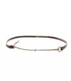 グッチ GUCCI ホースビット レザー 細ベルト 70 28 茶色 ブラウン 037 1766 1110 5 /YM ●D ■OH