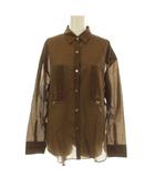 アルアバイル allureville 25SS ナチュラルオーガンジーシャツ シアー シャツ 長袖 ブラウス 2 茶 ブラウン 20251013320 /☆G