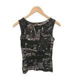 ヒステリックグラマー HYSTERIC GLAMOUR タンクトップ カットソー ノースリーブ 総柄 F グレー 2CR-2360 /HN
