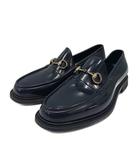 グッチ GUCCI ホースビット ローファー ラバー 10 紺 ネイビー /AN