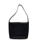 グッチ GUCCI インターロッキングG ワンショルダーバッグ ハンドバッグ エナメル 黒 ブラック 000 1046 0506 /AN ■OH