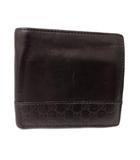 グッチ GUCCI マイクログッチシマ 二つ折り財布 レザー 黒 ブラック 256418・493075 /TK ■OH
