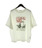 Tシャツ L 白 ホワイト クルーネック 半袖 プリント /AP