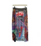 ヒステリックグラマー HYSTERIC GLAMOUR SCRATCH FEVERメッシュスカート プリーツスカート ロング 総柄 F マルチカラー 01191NK02 /BM