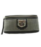 フルラ FURLA イゾラ ベルトバッグ ボディバッグ チェーンショルダー レザー スタッズ 黒 ブラック /KU