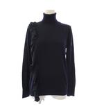 ポールスミス PAUL SMITH ニット セーター M 紺 タートルネック フリル 長袖 /JP