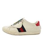グッチ GUCCI Ace Pineapple スニーカー 2WAY パイソン レザー 36.5 白 ホワイト 481152 /TK ●D