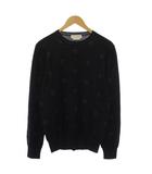 アレキサンダーマックイーン ALEXANDER MCQUEEN ドクロ柄 ニット セーター ウール スカル M 黒 ブラック クルーネック 長袖 603247 /YM