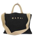 マルニ MARNI スモールバスケット トートバッグ ショルダーバッグ 2WAY 黒 SHMP0077U0 /KH